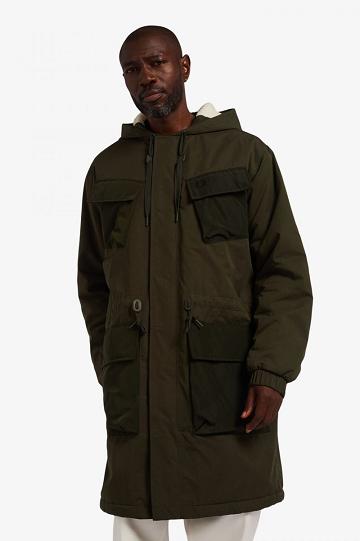 Fred Perry Utility Pocket Parka Miesten Takki Vihreä | FI 1778YXFU